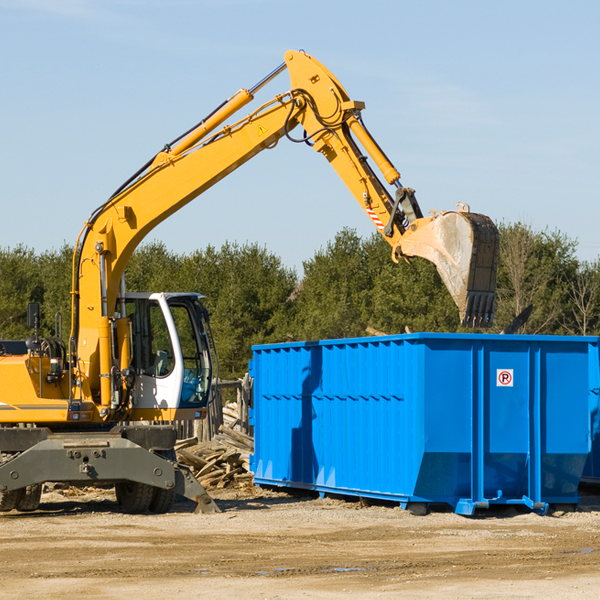 what size residential dumpster rentals are available in Joy Illinois